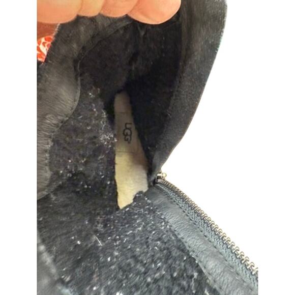 "UGG" Women's Calf Snow Boot SZ NO SIZE (7-7.5) MEASURE OF INSOLE Side Zip - Picture 11 of 14